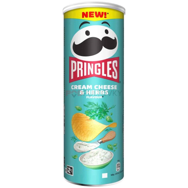 Pringles Cream Cheese & Herbs 165g DMT 12.8.2026! Pringles Cream Cheese & Herbs 165g DMT 12.8.2026!