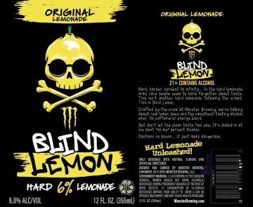 Monster chystá alkoholickou citronádu Blind Lemon a Blinder Lemon!