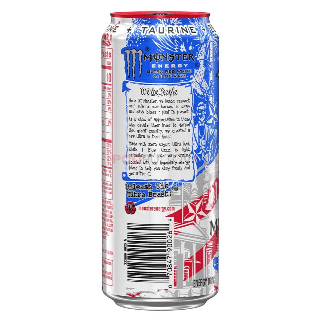 Monster Ultra Red White & Blue Razz 473ml