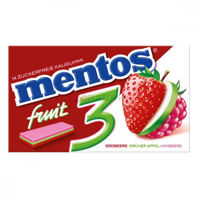 Mentos 3 Fruit Gum 33g