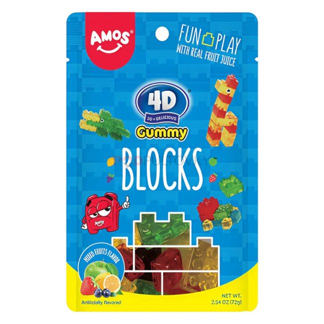 Amos 4D Gummy Blocks 72g