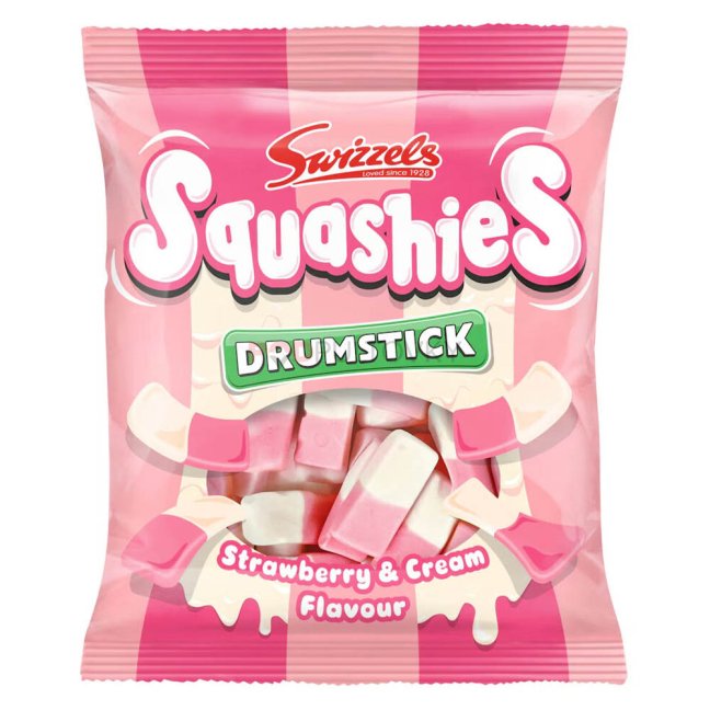 Swizzels Drumstick Squashies Strawberries & Cream 140g