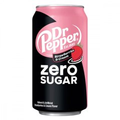 Dr Pepper Strawberries & Cream Zero Sugar 355ml USA