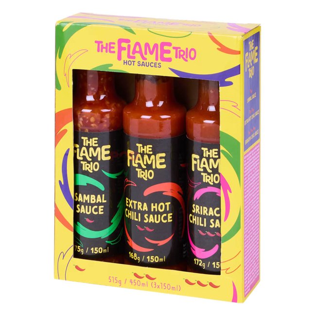 The Flame Trio Hot Sauces 3x150ml