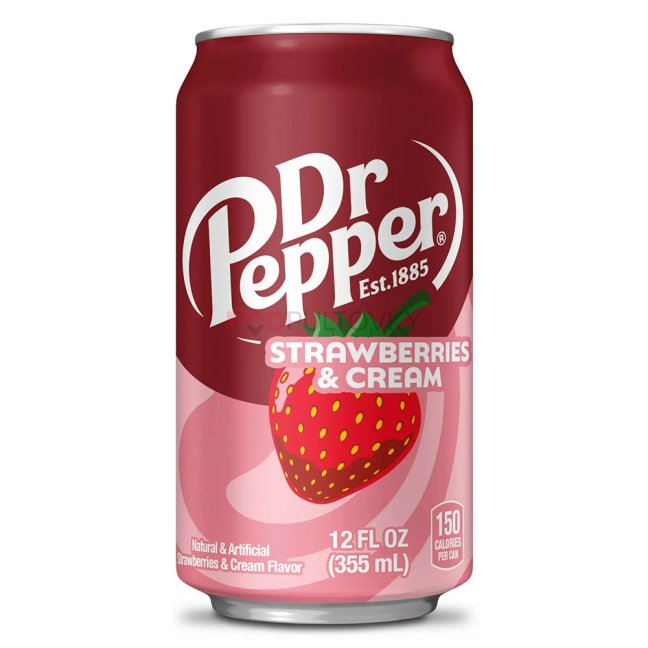 Dr Pepper Strawberries & Cream 355ml USA