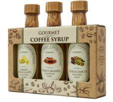 Gourmet Coffee Syrup - White Chocolate - Salted Caramel - Dubai Choco 3x45ml
