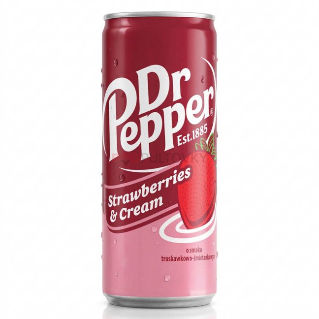 Dr Pepper Strawberries & Cream 330ml PL Dr Pepper Strawberries & Cream 330ml PL