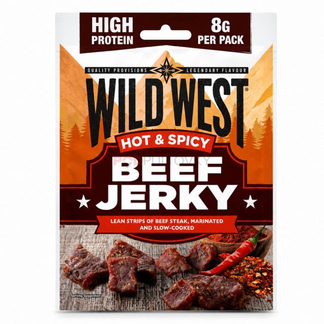 Wild West Beef Jerky Hot & Spicy 25g