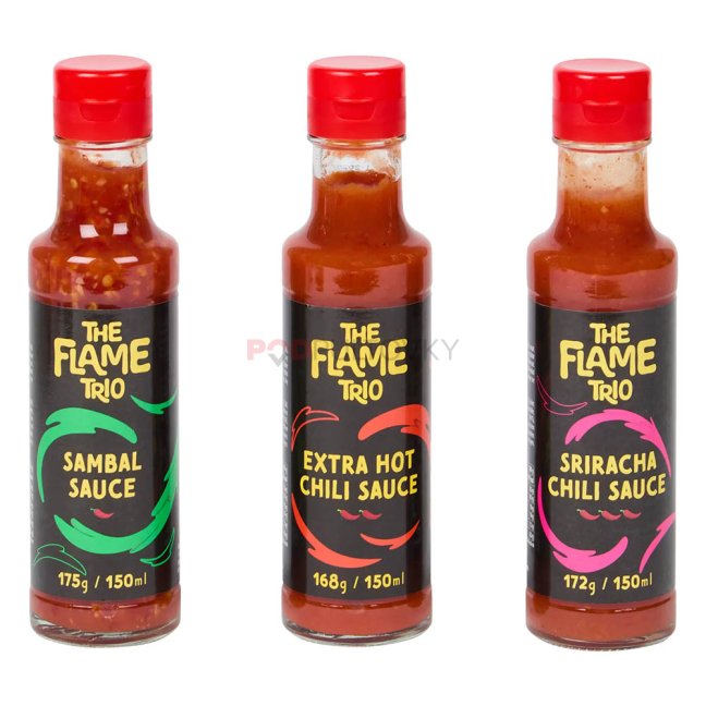 The Flame Trio Hot Sauces 3x150ml
